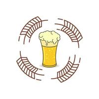 cerveza arte logo vector