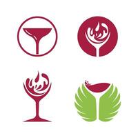 vaso vino logo vector