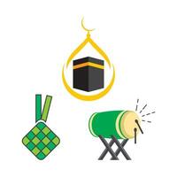 Islamic drum icon vector