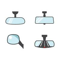 Rear view mirror vector