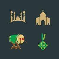 Mosque silhouette logo vector