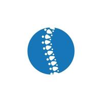 logotipo del símbolo de diagnóstico de la columna vertebral vector