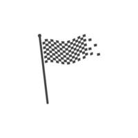 carrera bandera icono vector