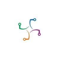 Circuit line icon vector
