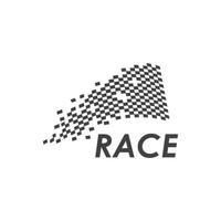 Race flag icon vector