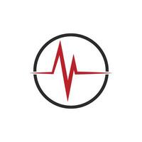 Pulse line Heart beat line vector