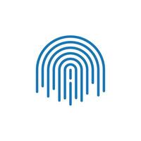 Fingerprint logo icon vector