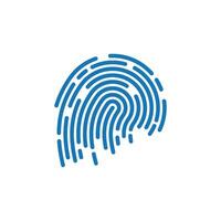 Fingerprint logo icon vector