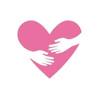 Love hand logo icon vector