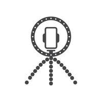 Ring light holder icon vector
