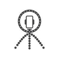 Ring light holder icon vector