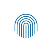 Fingerprint logo icon vector