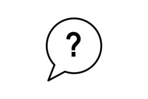 question icon. icon related to confusion. line icon style. simple vector design editable