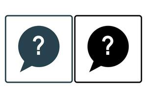 question icon. icon related to confusion. solid icon style. simple vector design editable