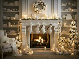 Festive Christmas Decoration Ideas for a Merry Holiday Season. Ai Generated. photo