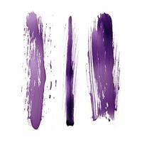 AI generated Elegant purple mascara brush set. Collection of grunge paint texture photo