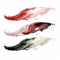 AI generated Elegant multicolored mascara brush set. Collection of grunge paint texture photo