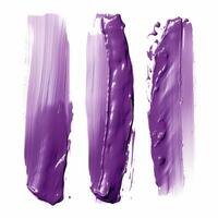 AI generated Elegant purple mascara brush set. Collection of grunge paint texture photo