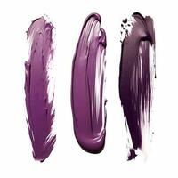 AI generated Elegant purple mascara brush set. Collection of grunge paint texture photo