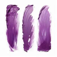 AI generated Elegant purple mascara brush set. Collection of grunge paint texture photo