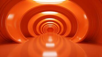 AI generated Empty futuristic tunnel. Technology Design. photo