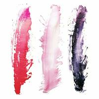 AI generated Elegant multicolored mascara brush set. Collection of grunge paint texture photo