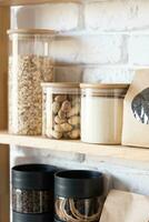Reusing Glass Jars To Store Dried Food Living Sustainable Lifestyle At Home photo