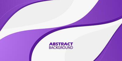 Purple gradient geometric business banner wave on white background design. Creative banner design with curve shapes for template. Simple horizontal banner. Eps10 vector