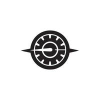 A logo of speed meter icon design vector speedometer silhouette car speedmeter isolated on white background