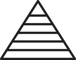 Pyramid icon vector in trendy style isolated on white background