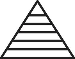 Pyramid icon vector in trendy style isolated on white background