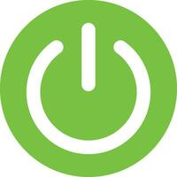 Switch on button . Green power button . Start icon vector