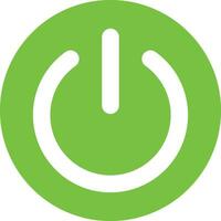 Switch on button . Green power button . Start icon vector