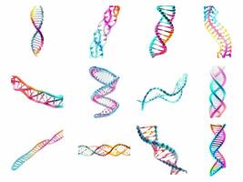 Dna collection isolated on white background with AI generated. photo