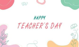 Heppy Teachers Day With Abstract Background vector