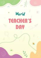 World Teachers Day With Abstract Background vector