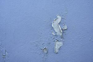 White peeling paint wall surface with moldy.Weathered concrete pattern wall.Old white color painted peeling off moment to do can see raw concrete texture wall.Swelling concrete wall texture. photo