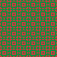 Christmas Geometric Pattern In Green And Red Color vector