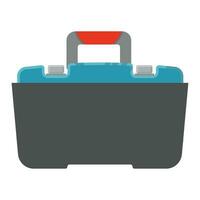 Electrician tool box icon. Flat illustration of electrician tool box vector icon for web design