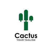cactus logo icono vector modelo