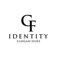 letter GF logo design template, and marketing logos, element graphic illustration template vector