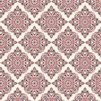 Pink and white floral textile design vector