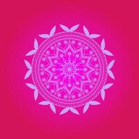 Mandala on red background. Ethnic decorative element. Islam, Arabic, Indian, and Ottoman motifs. vector