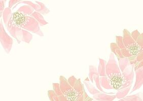 Delicate background with pink lotuses for the design of greeting cards, banners and invitations. vector