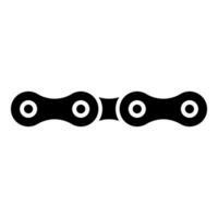 Chain bicycle link bike motorcycle two element icon black color vector illustration image flat style