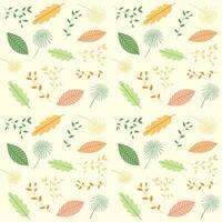 Leaf and foliage seamless pattern in spring and autumn for design, decoration, printing vector