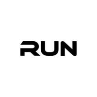 RUN Letter Logo Design, Inspiration for a Unique Identity. Modern Elegance and Creative Design. Watermark Your Success with the Striking this Logo. vector