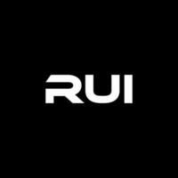 RUI Letter Logo Design, Inspiration for a Unique Identity. Modern Elegance and Creative Design. Watermark Your Success with the Striking this Logo. vector