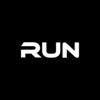 RUN Letter Logo Design, Inspiration for a Unique Identity. Modern Elegance and Creative Design. Watermark Your Success with the Striking this Logo. vector