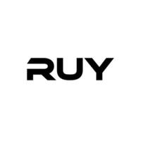 RUY Letter Logo Design, Inspiration for a Unique Identity. Modern Elegance and Creative Design. Watermark Your Success with the Striking this Logo. vector